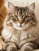 A curious tabby cat